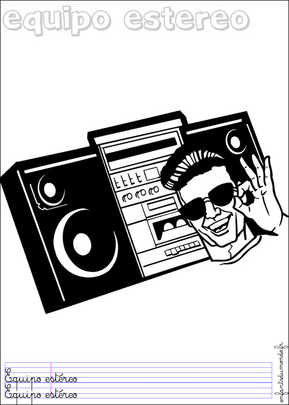 coloriage chaine hifi 1